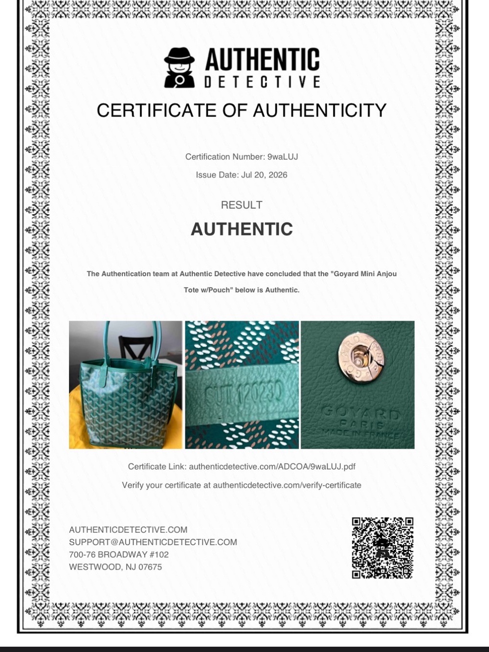 Authentic Goyard Reversible Mini Anjou - Picture 13 of 14